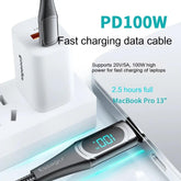 Fast Charge 100W Dual Type-c Super Fast Charge Data Cable Charge Hub X